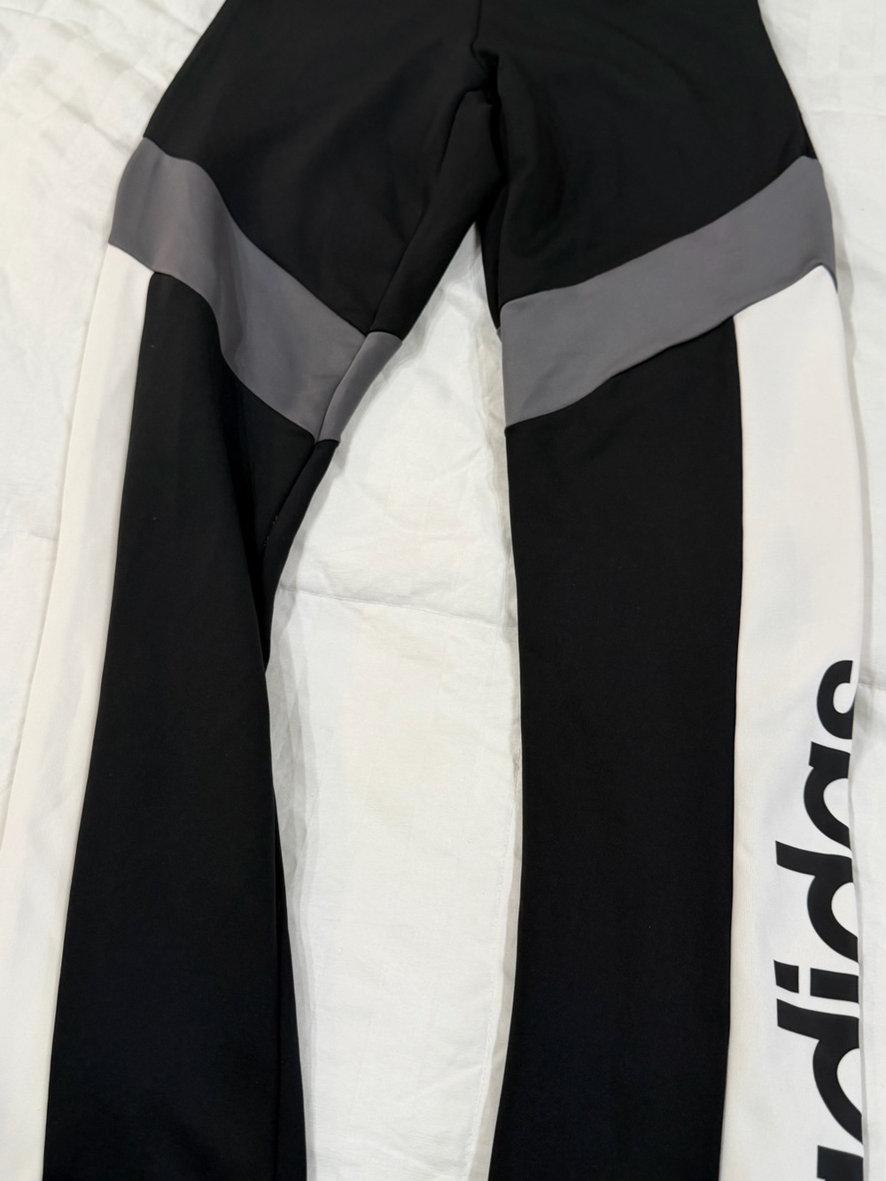 adidas Black, White & Gray Colorblock Leggings